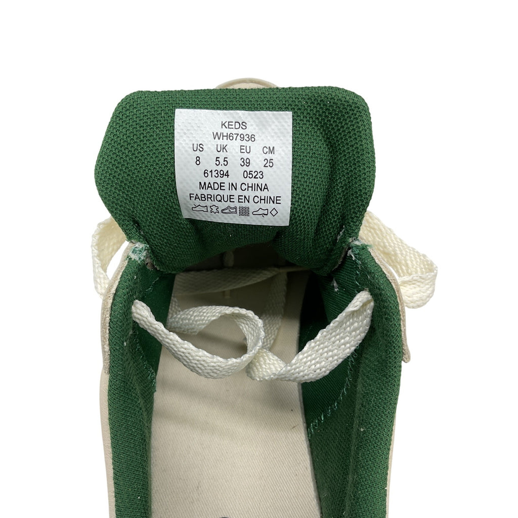 Staud + Keds Cream Leather The Court Sneaker Size 8