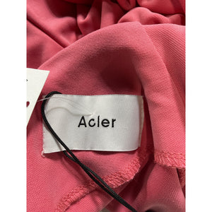 Acler 'Fulham' Pink Draped Turtleneck Long Sleeve Minidress Size 6
