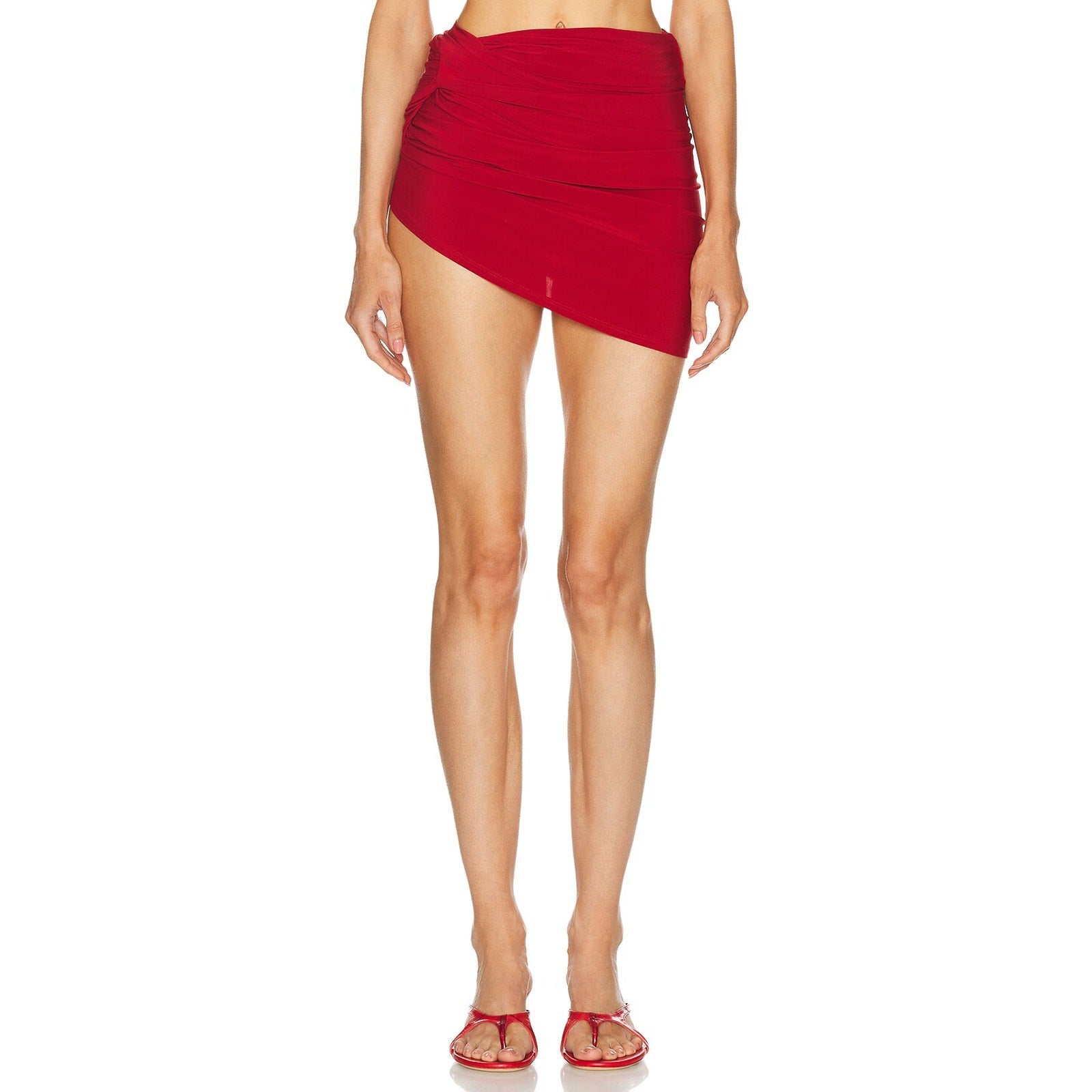 Jacquemus La Mini 'Jupe Drapeado' Red Viscose Top Size S