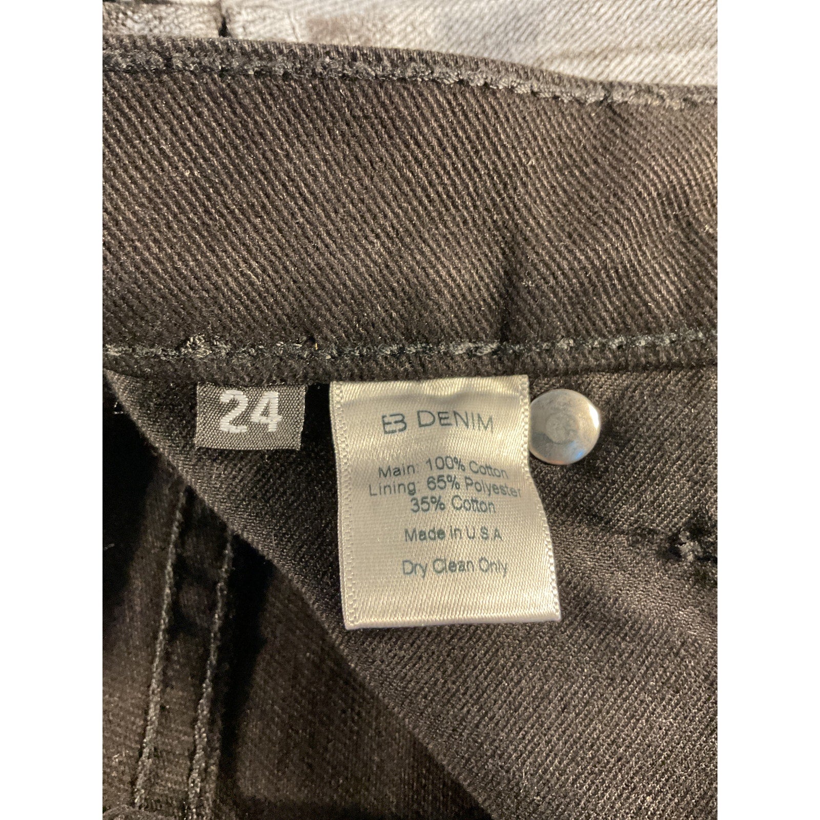 Eb Denim Zipped Gray Frederic Wide Leg Denim Jean Size 24