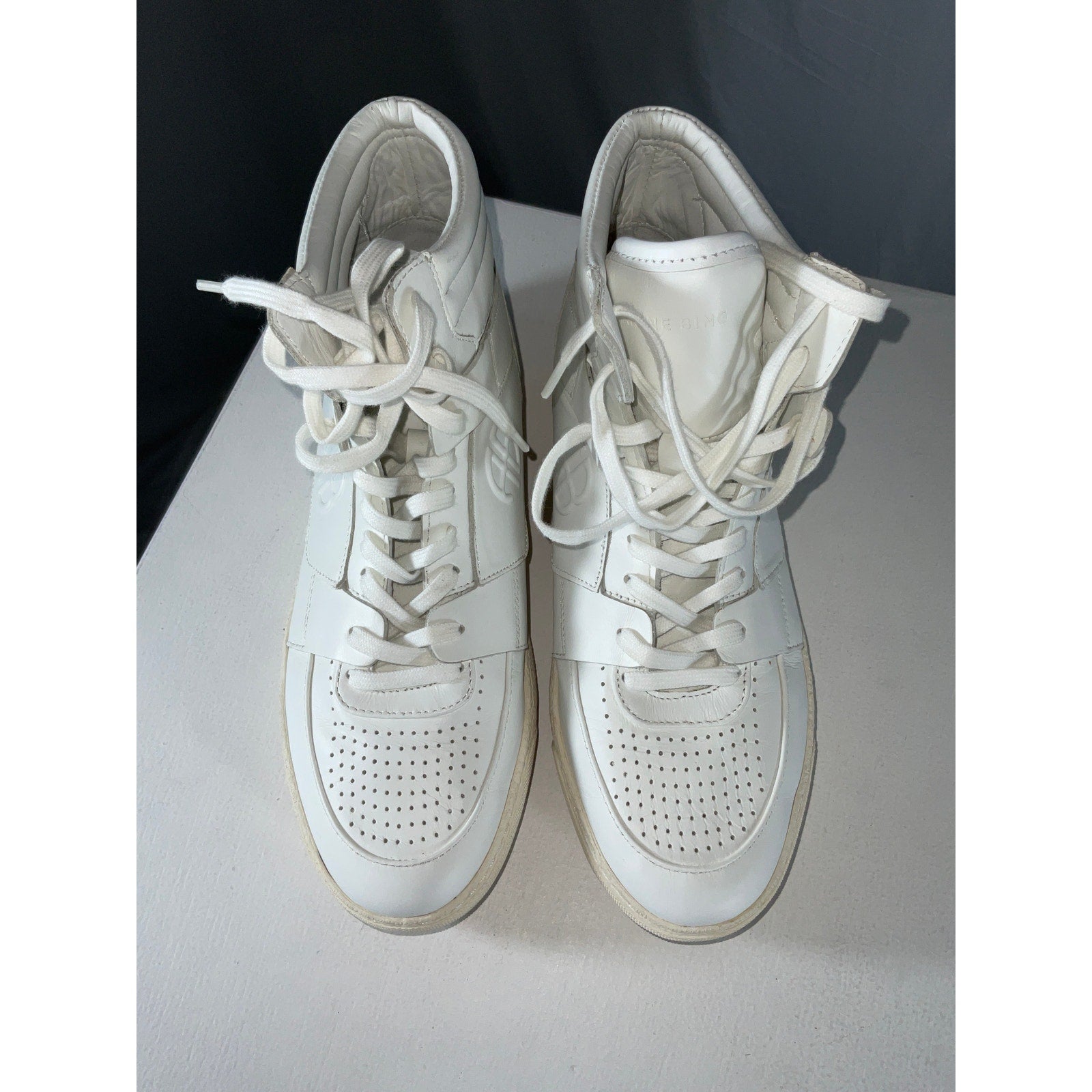 Anine Bing Sport Hayden White Leather Sneaker Size 9
