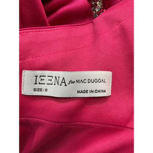Mac Duggal 'Rhinestone' Pink Strap Satin Mini Dress Size 8
