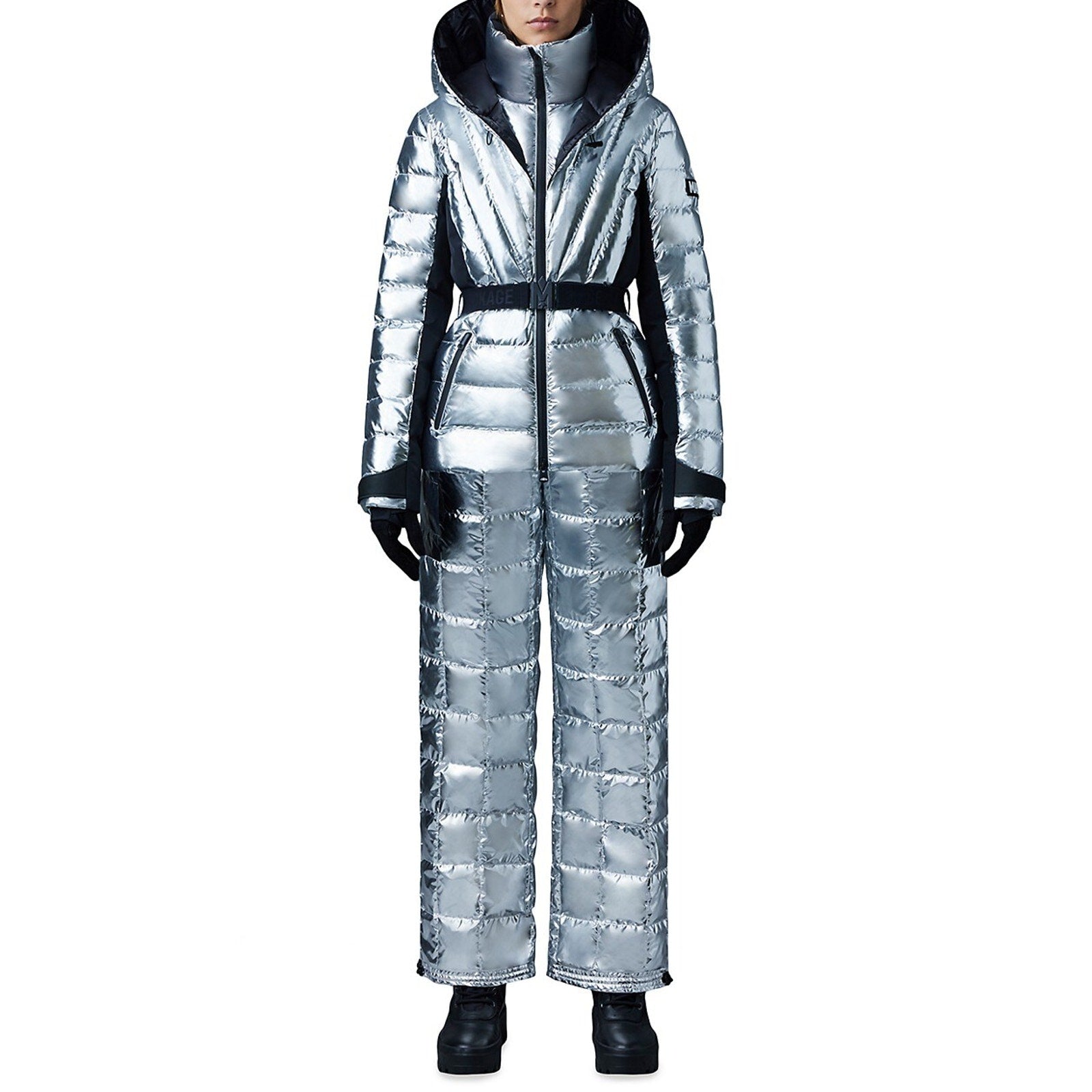 Mackage 'Elita' Silver Stand-Neck Down Coat Size XS