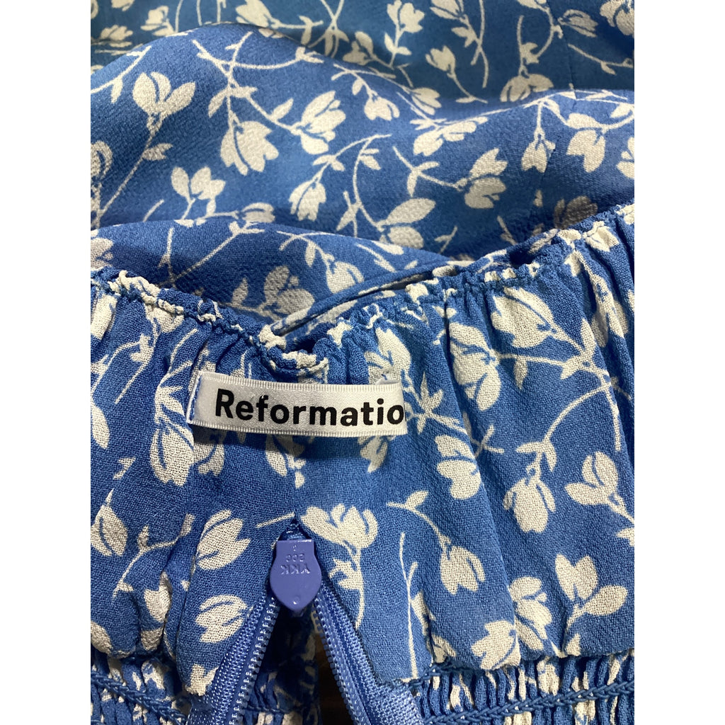 Reformation 'Robertson' Blue Floral Print Camisole Size 4