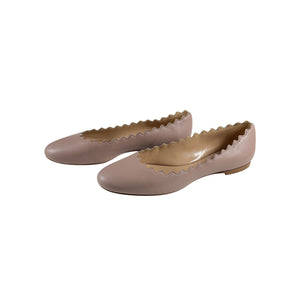 Chloé 'Lauren' Pink Leather Ballet Flats Size 8