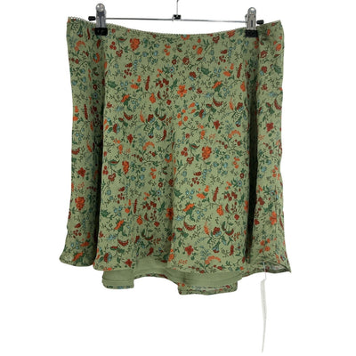 Reformation Floral Green Ponderosa Skirt Size XL