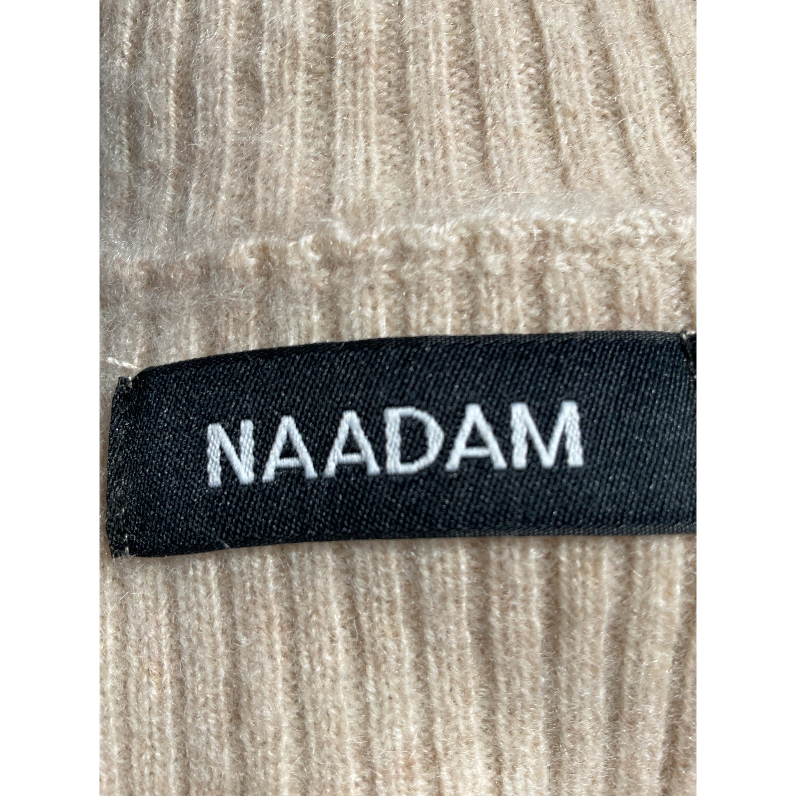 Naadam 'Cashmere' White Ribbed Turtleneck Size XS