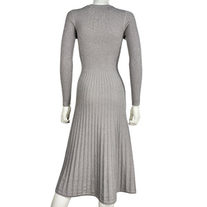 Veronica Beard Ribbed Heather Grey Nami Sweater Dress Size XS