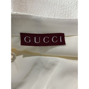 Gucci Textured Off White Boucle Tweed Mini Skirt Size 40 IT