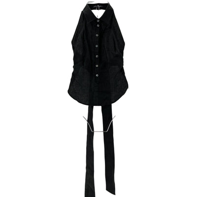 Marissa Webb Linen Dickie Black Evie Size S Top