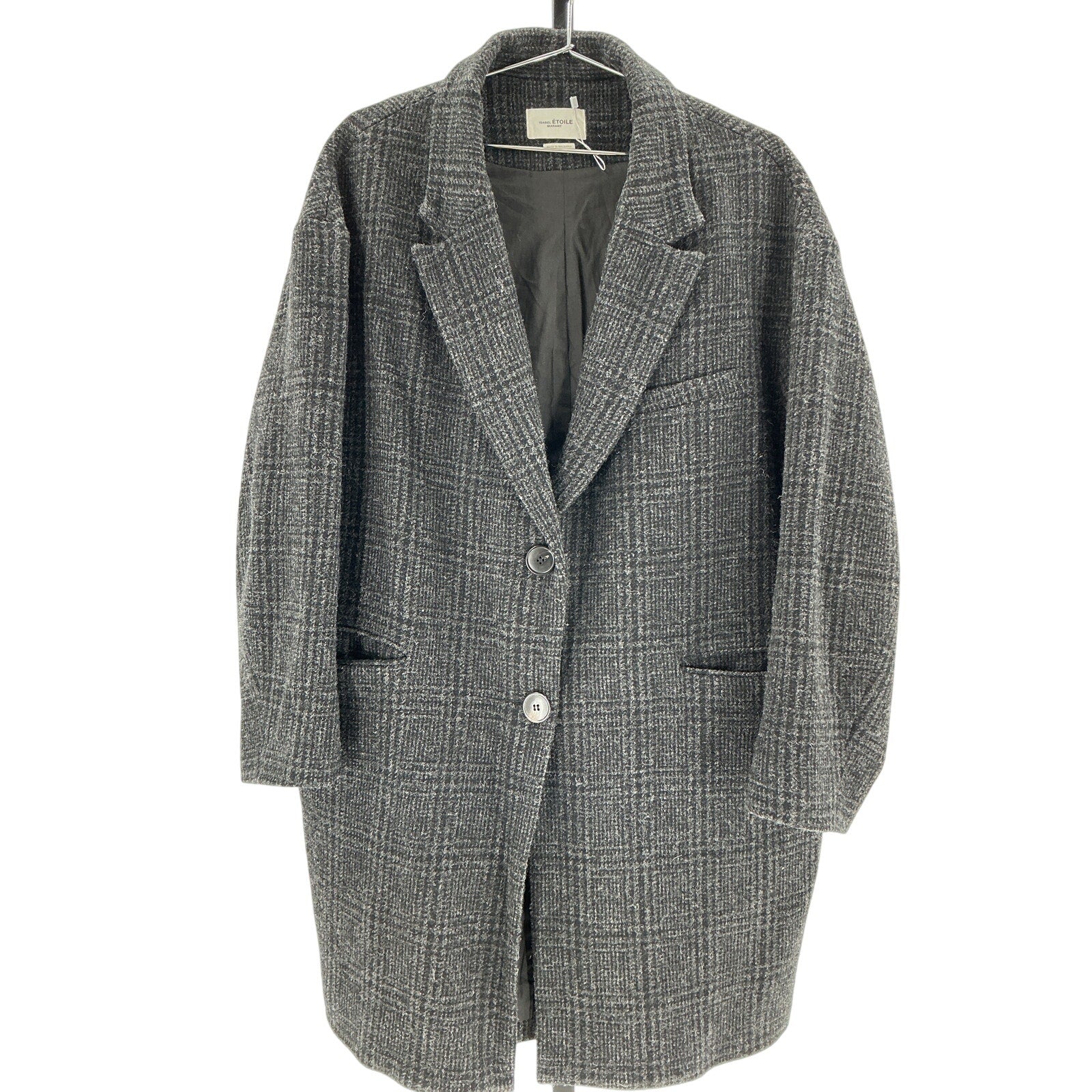 Isabel Marant Etoile 'Limiza' Black Wool Coat Size 44