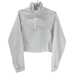 Alo Yoga Cropped White Mock Neck Jacket Size M