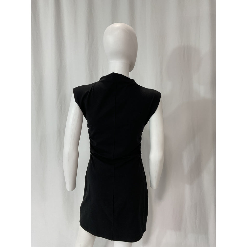 Reformation 'Alden' Black Mock Neck Knit Dress Size M