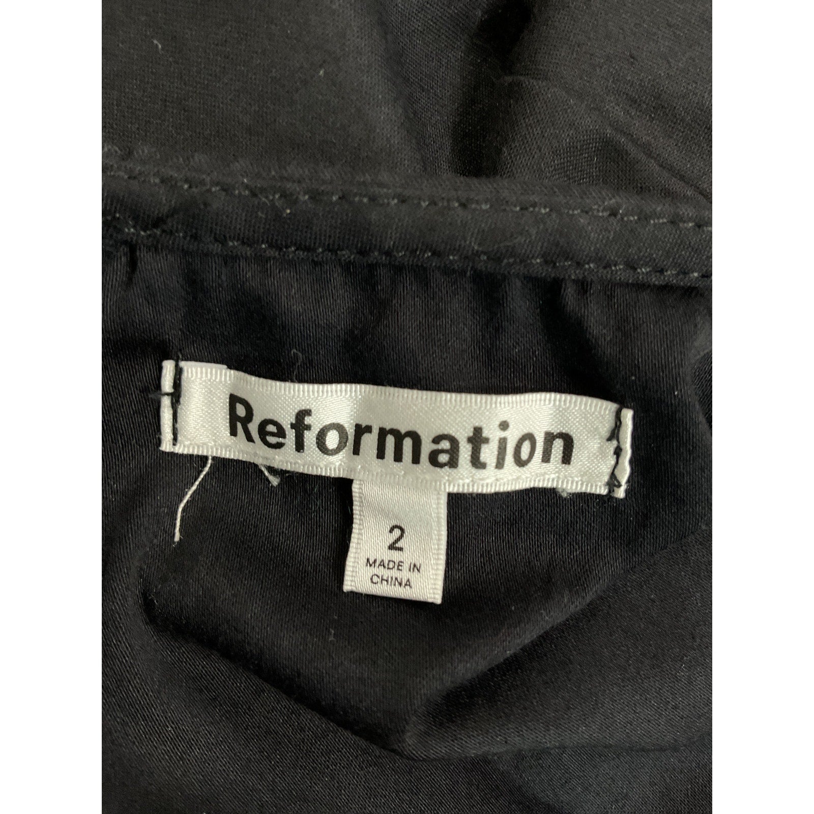 Reformation 'Derek' Black Top Size 2