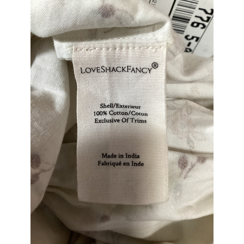 Loveshackfancy 'Sowa' White Cotton Blend Skirt Size S