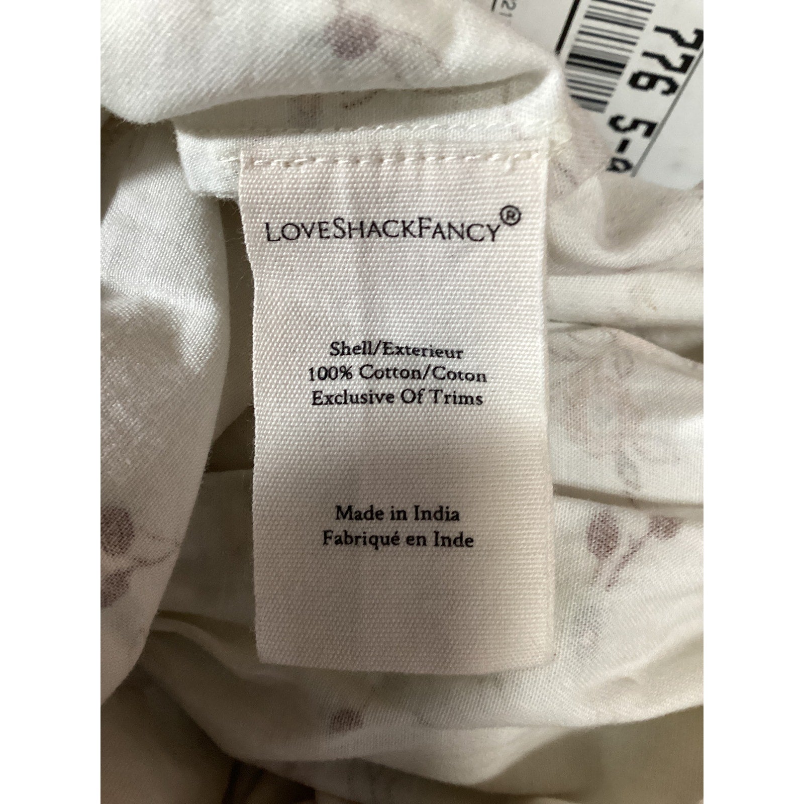 Loveshackfancy 'Sowa' White Cotton Blend Skirt Size S