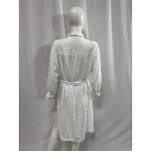 L*Space 'Barcelona' White Shirt Dress Swim Cover Up Size M