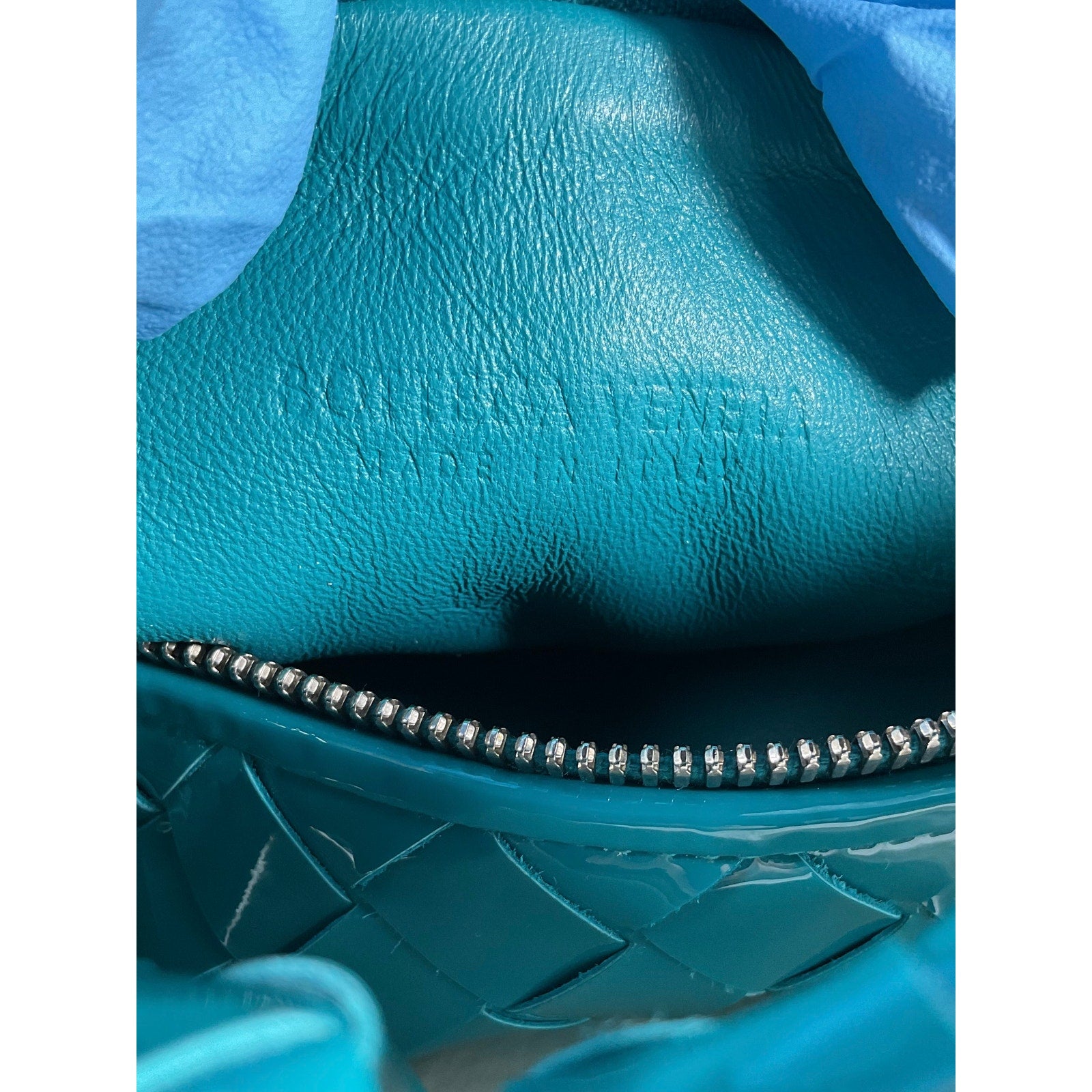 Bottega Veneta Mini 'Jodie' Blue Leather Bag