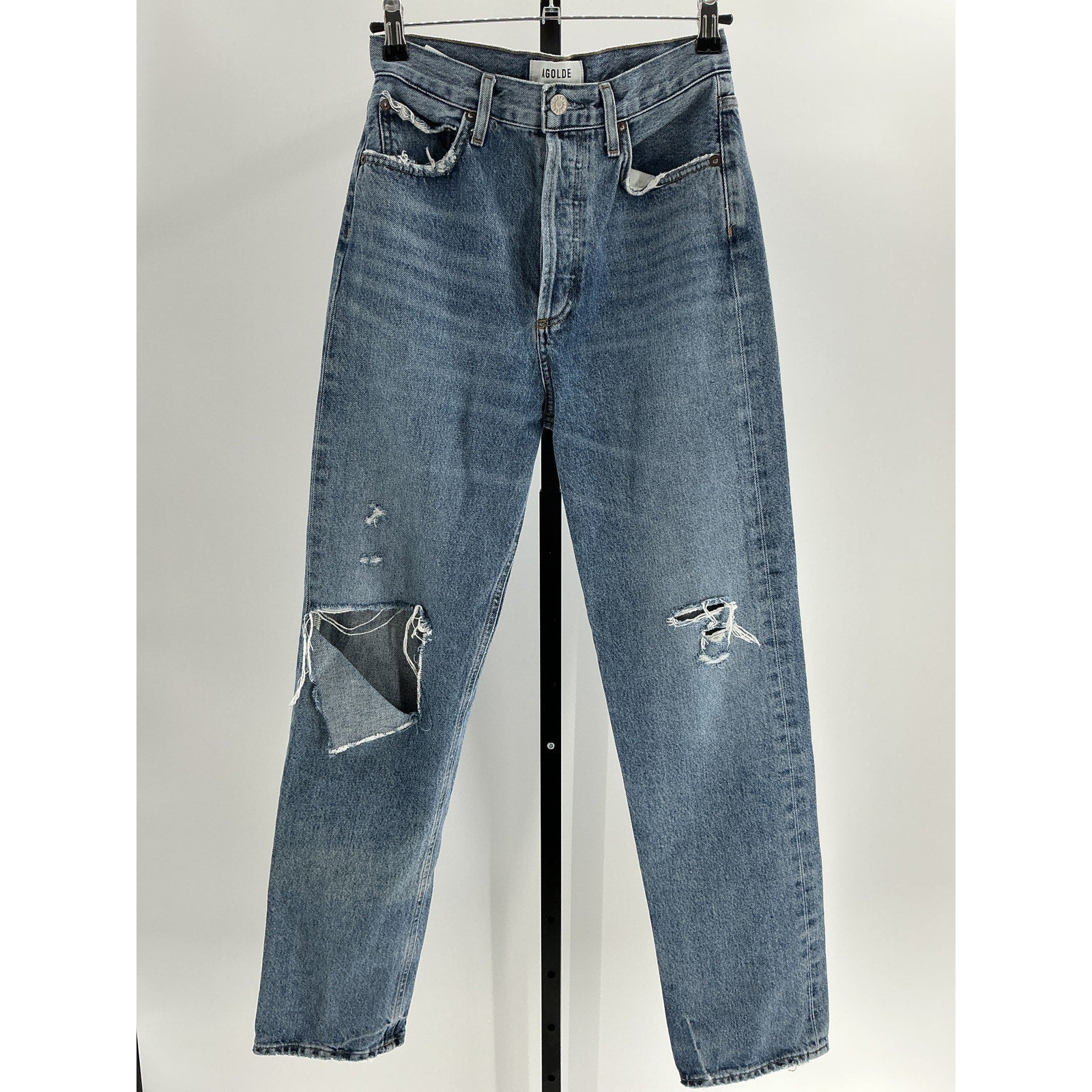 Agolde The 90'S Blue Cotton Pinch Waist Jeans Size 24