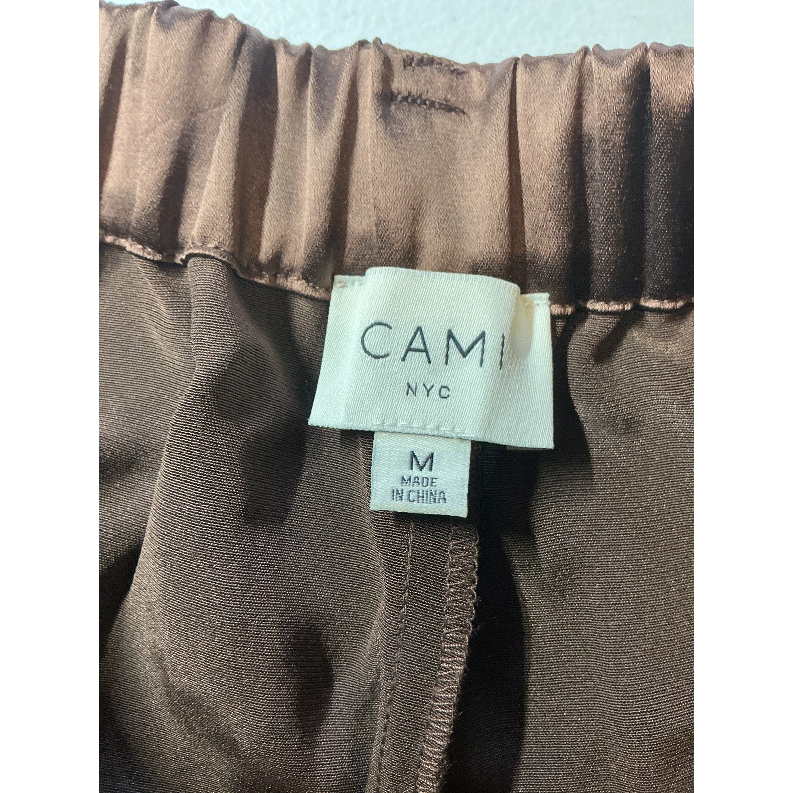 Cami Nyc 'Davina' Brown Acetate Pant Size M