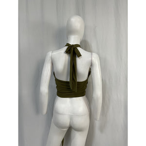 Majorelle Charlize 'Halter' Green Nylon Top Size M