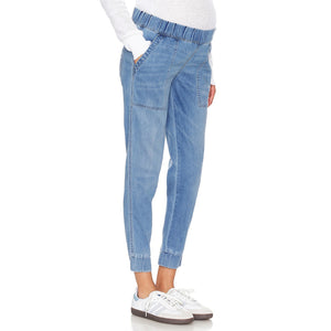 Hatch Kit Maternity Blue Lyocell Denim Jogger Size 0