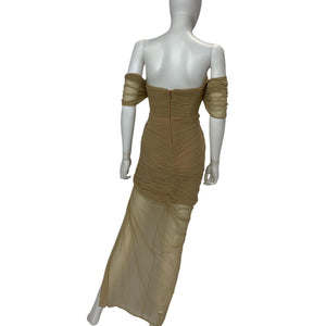 Nookie Ruched Nude Dita Gown Size S