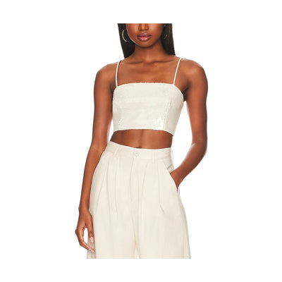 Cinq à Sept Sequined Alabaster Nikki Top Size XS