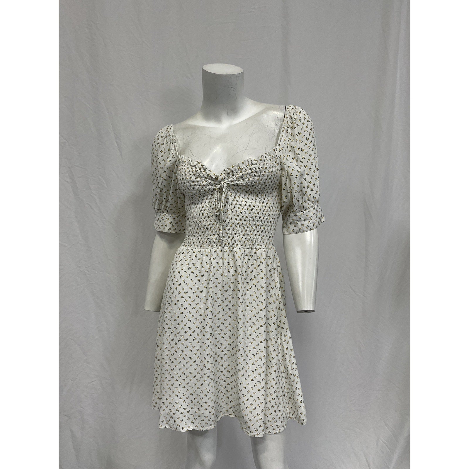 Faithfull The Brand 'Dulcia' White Rayon Mini Dress Size M