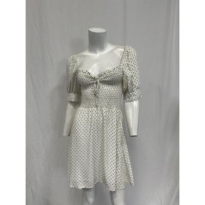 Faithfull The Brand 'Dulcia' White Rayon Mini Dress Size M