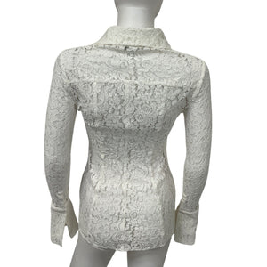 Ronny Kobo Lace White Hana Blouse Size XS