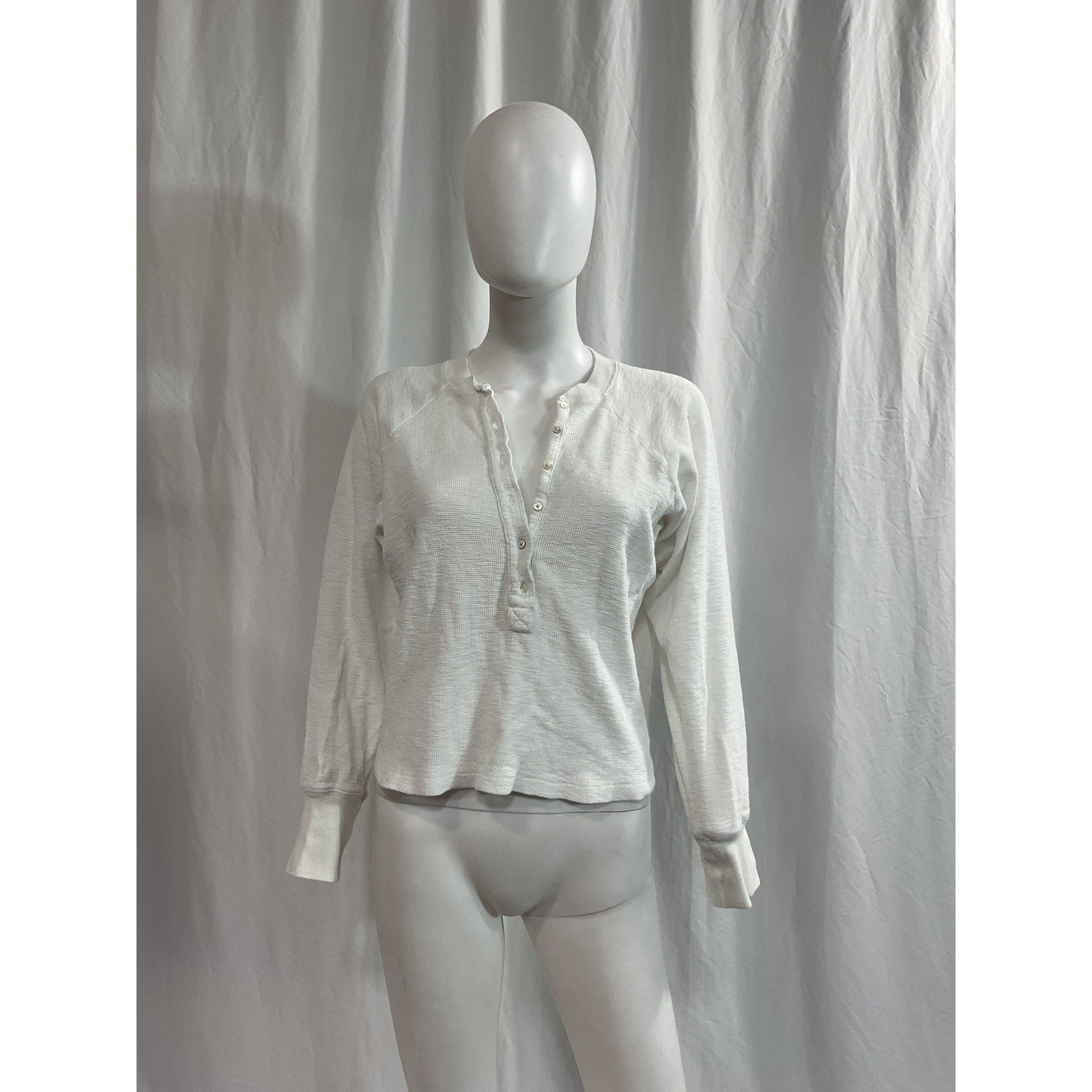 Marissa Webb 'So Uptight' White Thermal Henley Size M