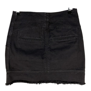 Iro Frayed Denim Black Binda Mini Skirt Size FR 36 / US 4