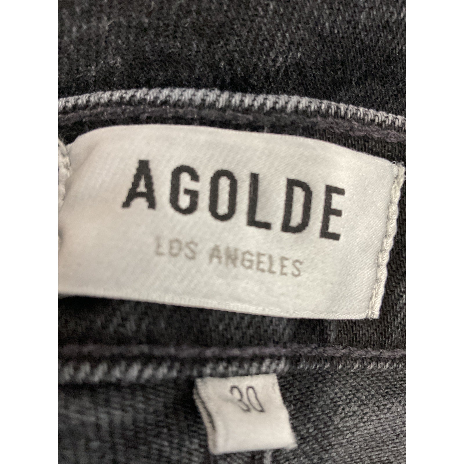 Agolde 'Harper' Black Straight Denim Jean  Size 30