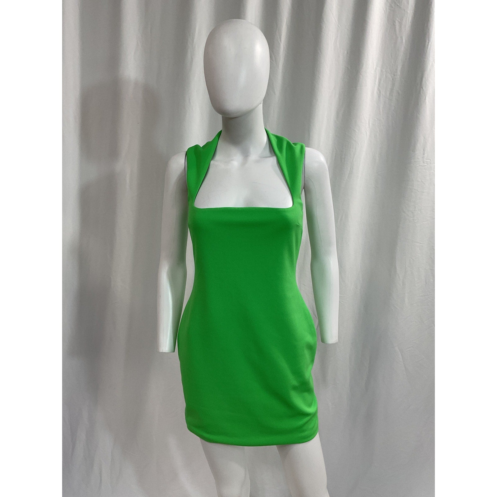 Solace London 'Cora' Green Square Neck Mini Dress Size 6