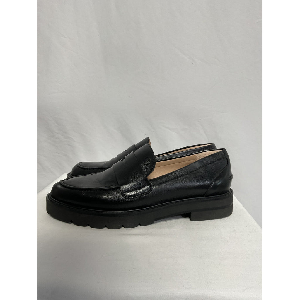 Stuart Weitzman 'Parker' Black Lift Loafer Size 9.5