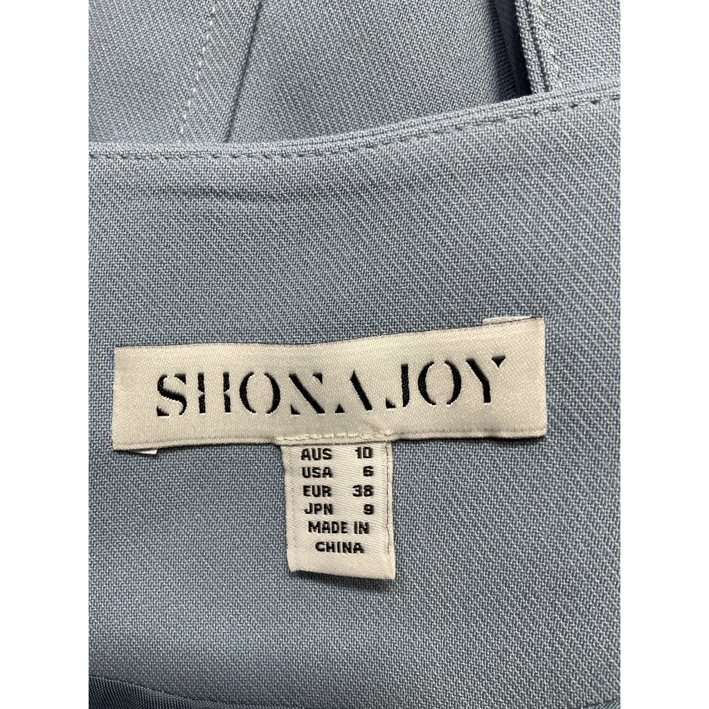 Shona Joy 'Irena' Blue Tailored Fitted Twill Vest Size 6