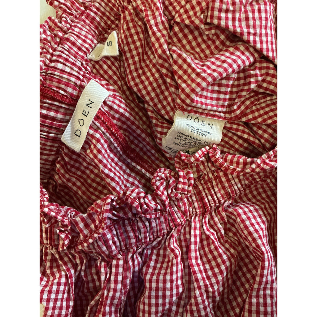D�en 'Luella' Red Cotton Short Size S