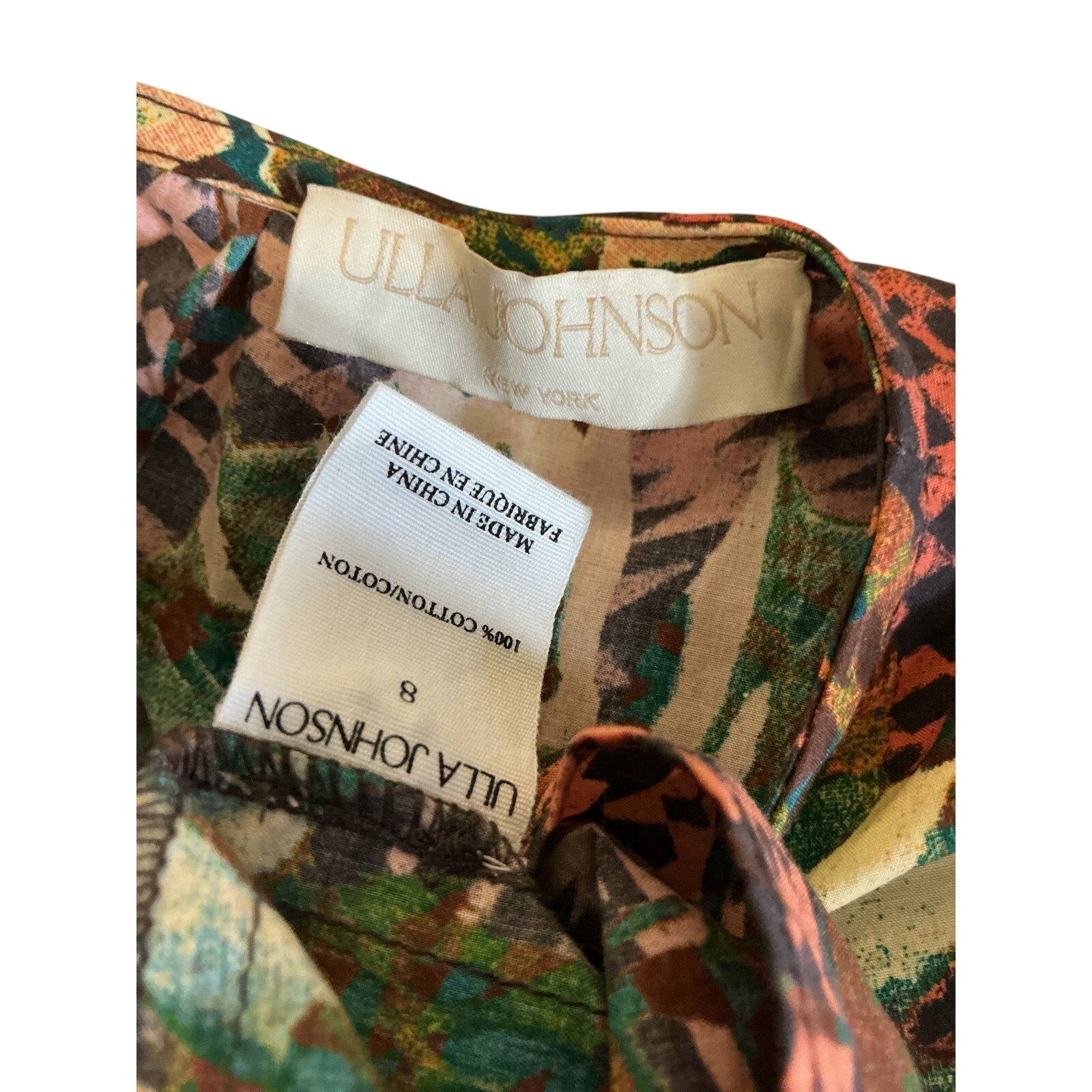 Ulla Johnson 'Iren' Brown Top Size 8