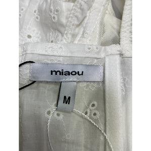 Miaou 'Deville' White Cotton Top Size M - NWT
