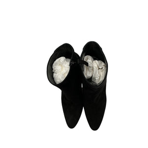 Manolo Blahnik Suede Black Rosie Ankle Booties Size 41 / 11 US
