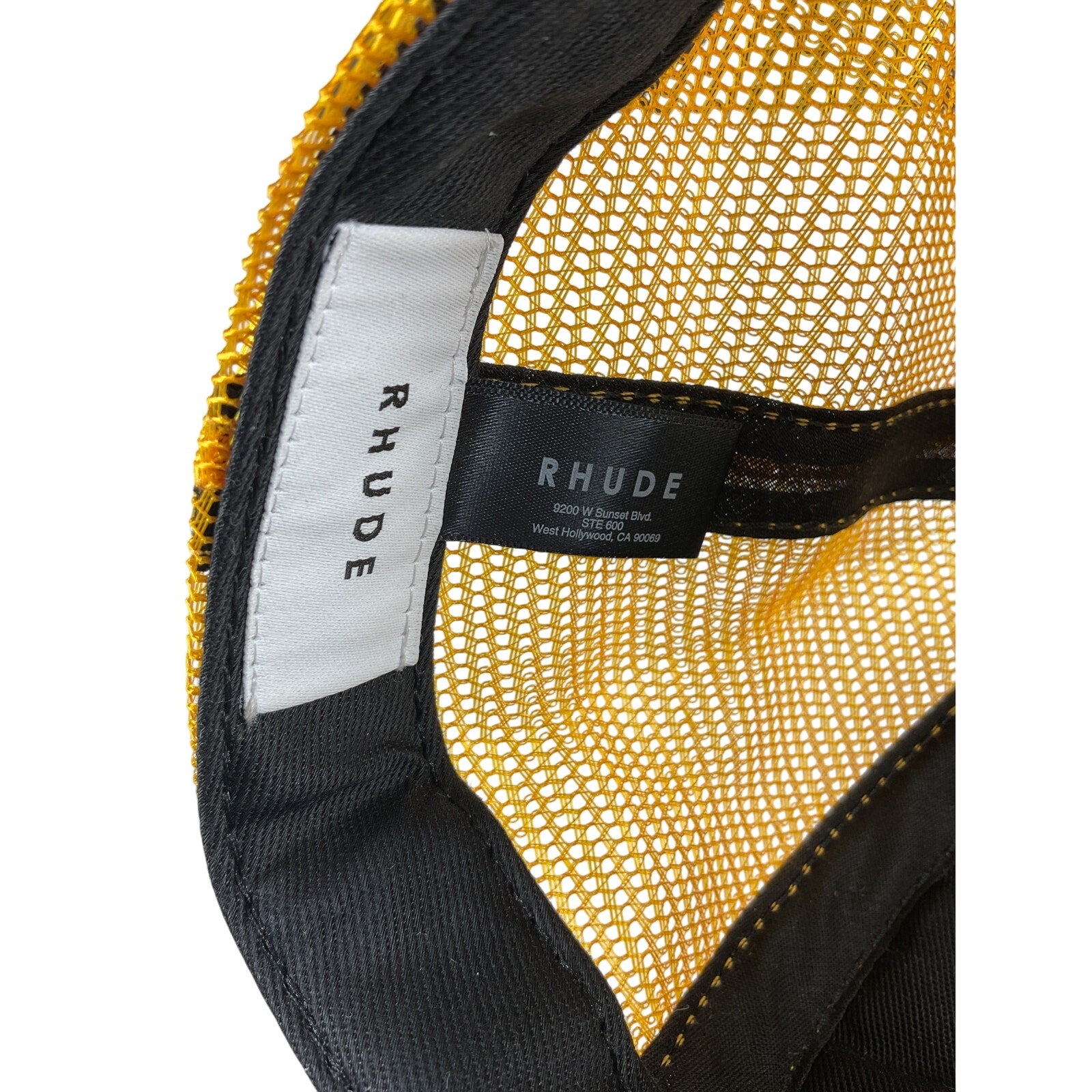 Rhude 'Cigars' Yellow & Ivory Trucker Hat Size OS