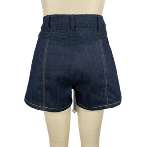 Cinq à Sept Braided Navy Indigo Gaelle Shorts Size 2