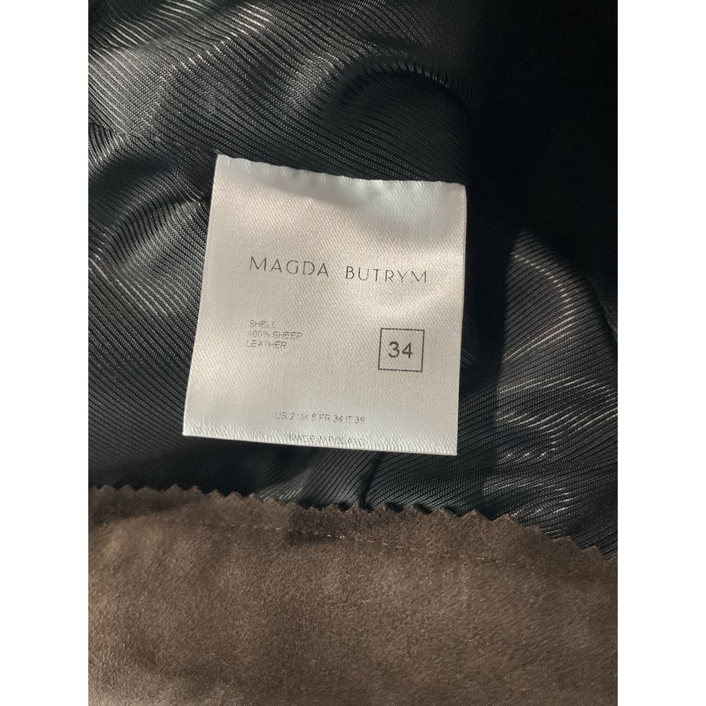 Magda Butrym 'Suede' Brown Shorts Size FR 34 / US 2