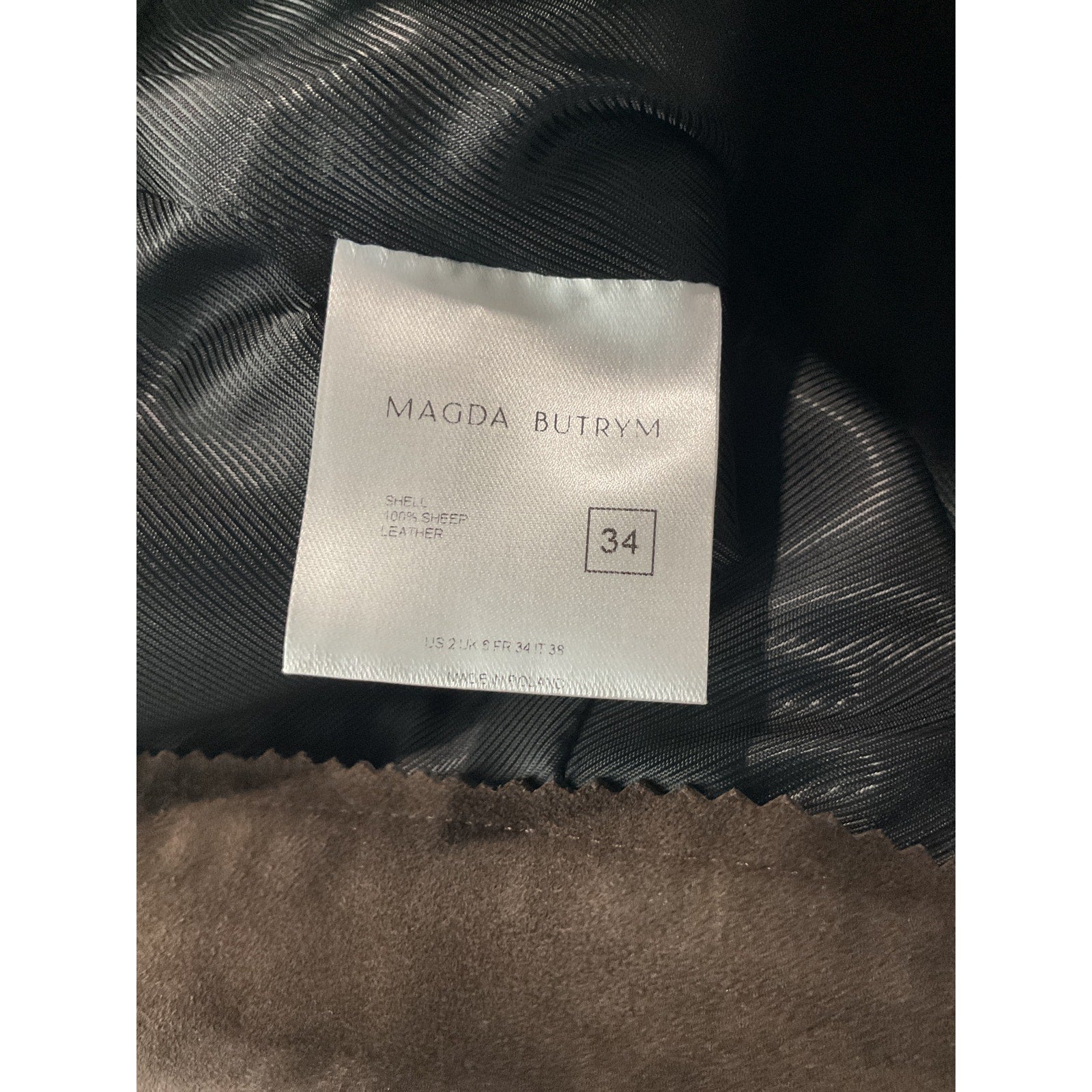 Magda Butrym 'Suede' Brown Shorts Size FR 34 / US 2
