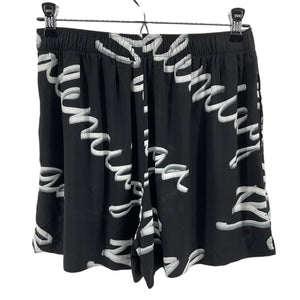 Balenciaga Logo Black Scribble Pajama Shorts Size 34 EU / US XS