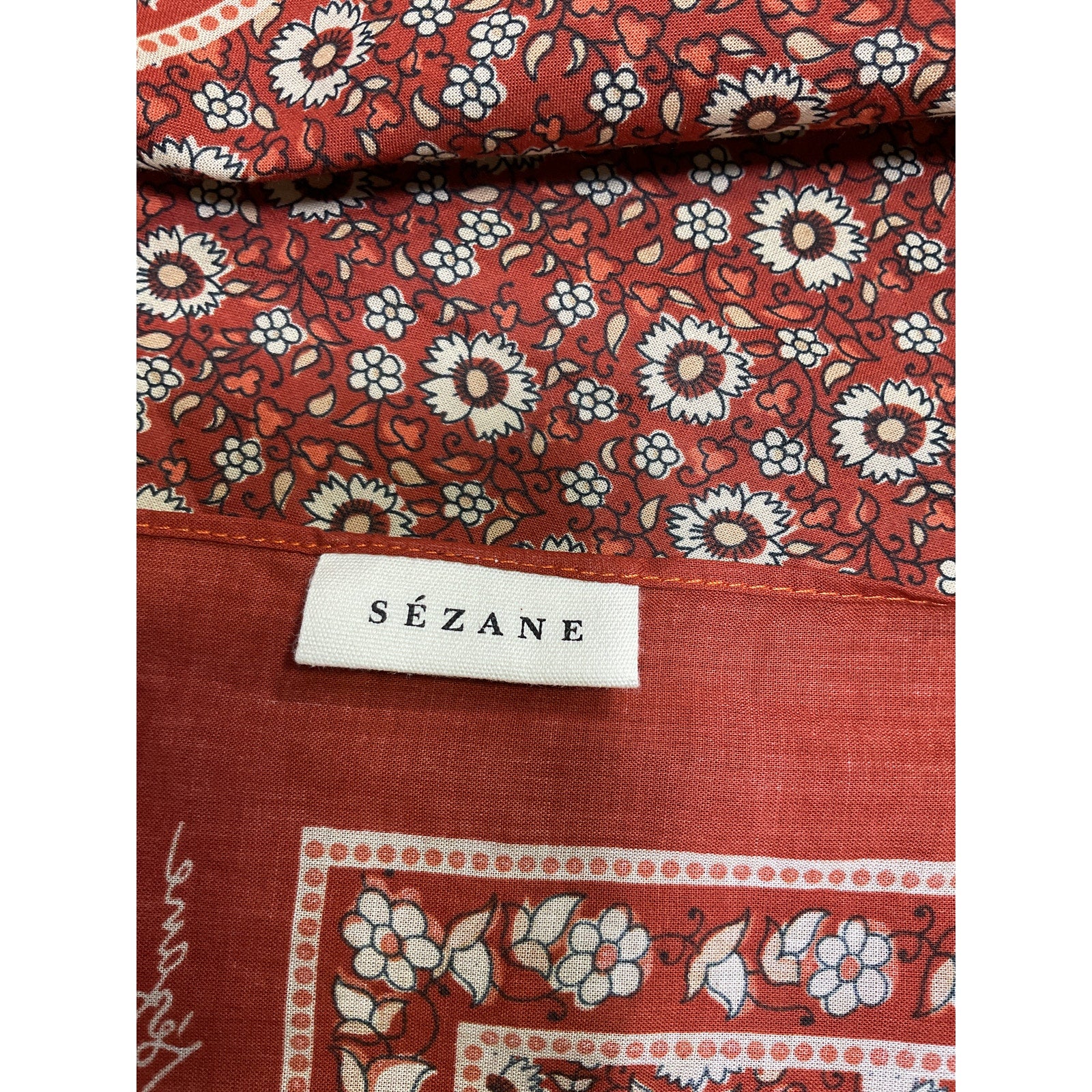 S�zane 'Floral' Red Scarf Size OS