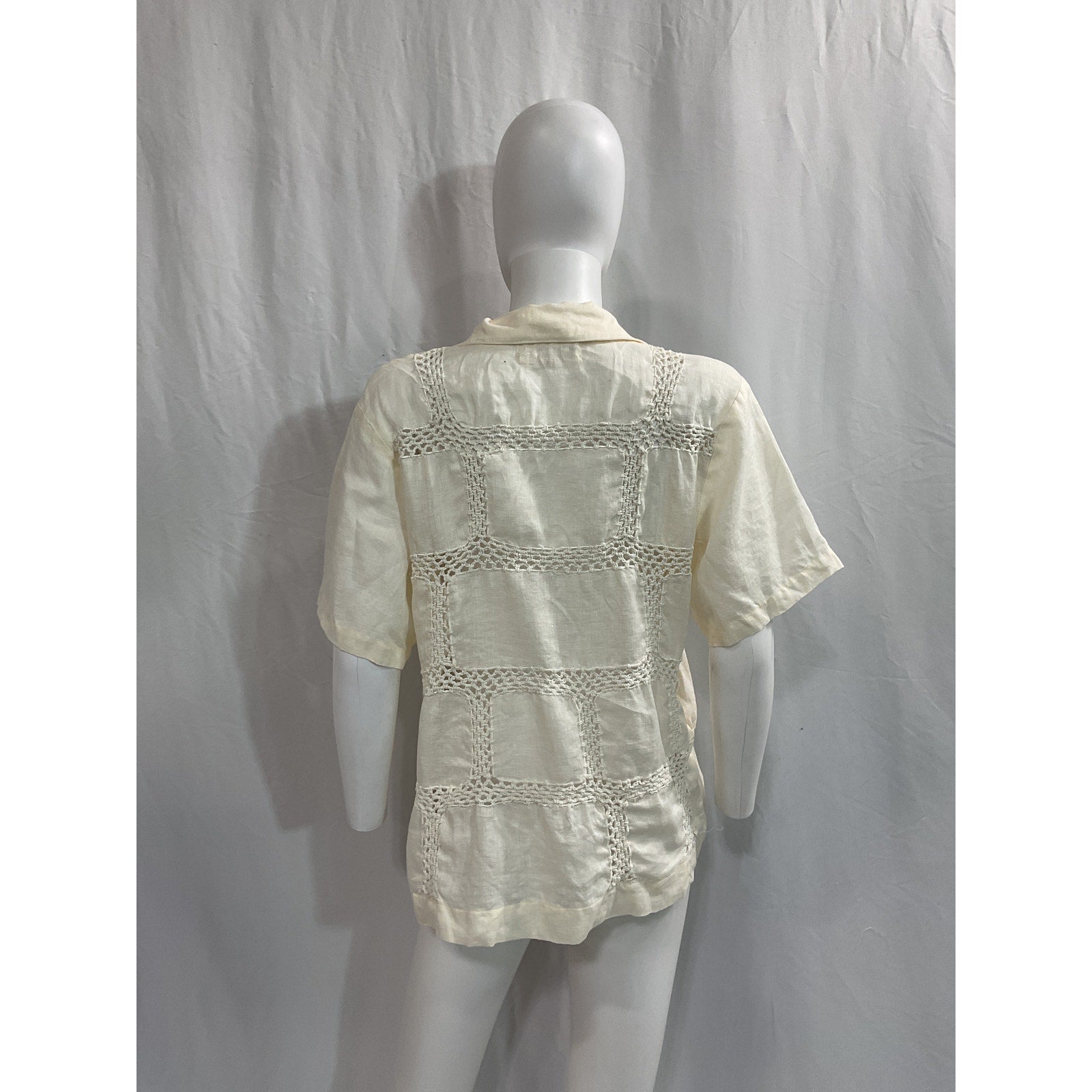 All That Remains 'Beatrice' White Patchwork Shirt Size 8