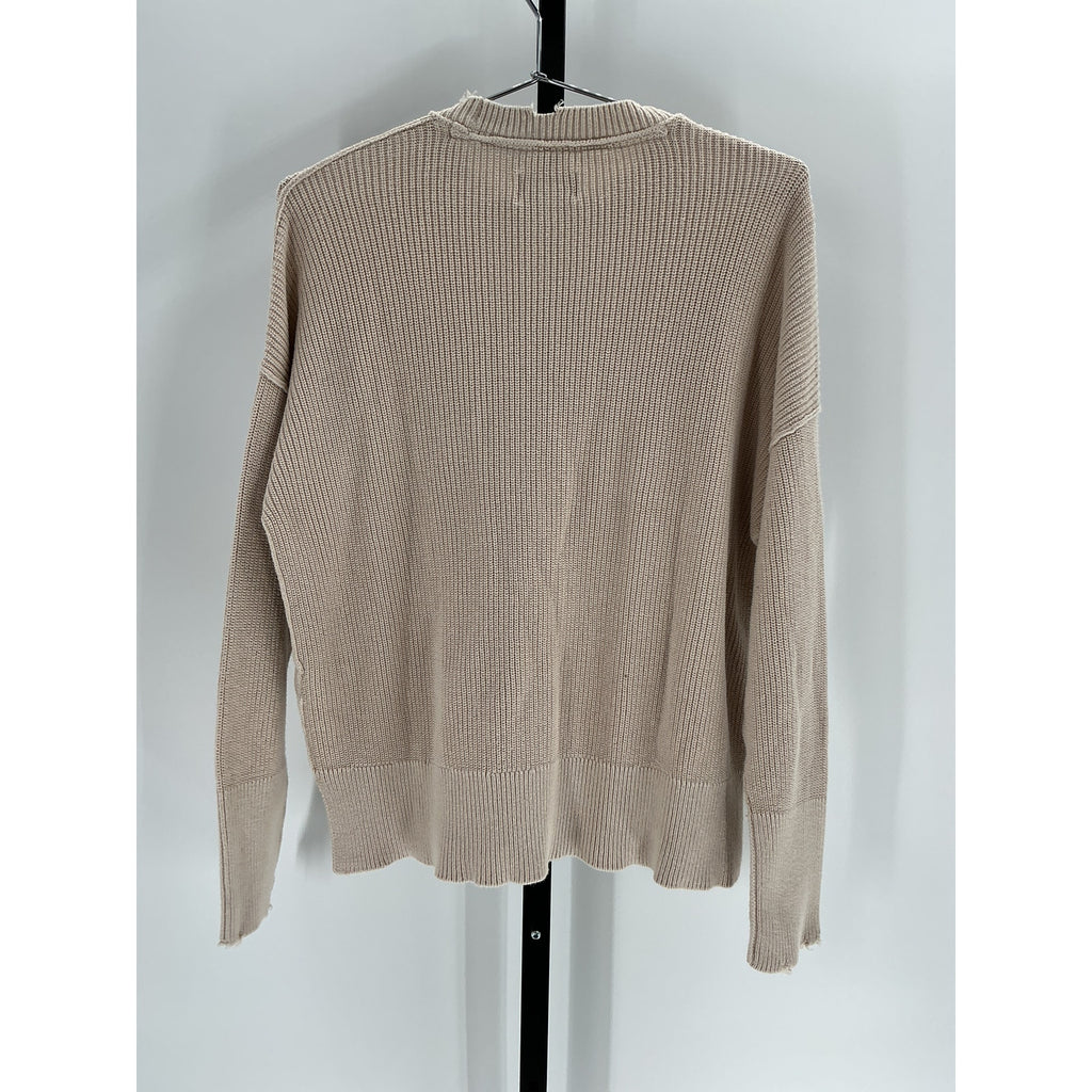 Pistola 'Darya' Beige Cotton Oversized Crewneck Pullover Size S