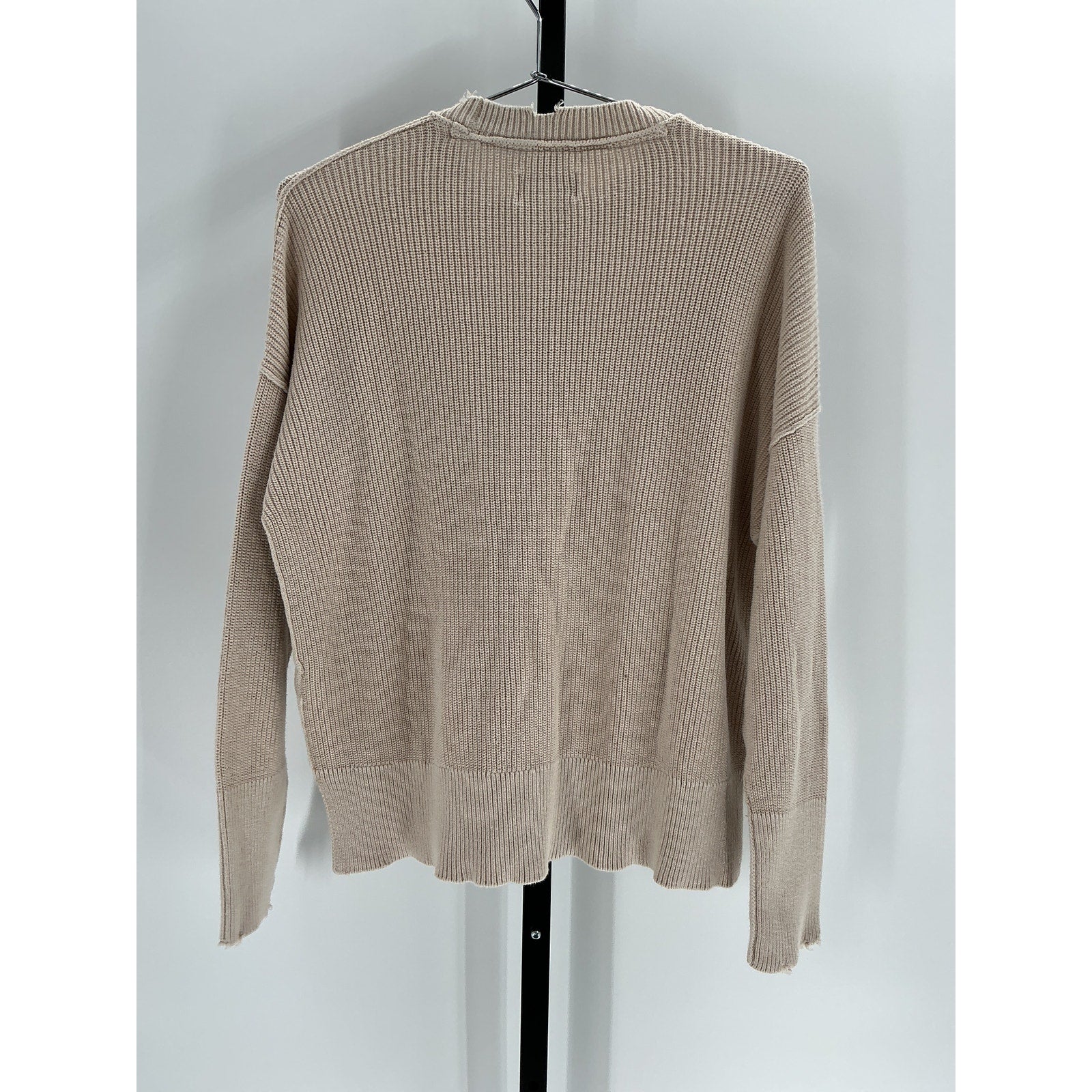 Pistola 'Darya' Beige Cotton Oversized Crewneck Pullover Size S
